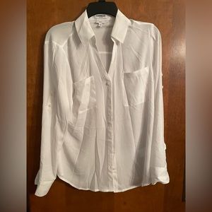 Express white Portofino blouse, size Medium